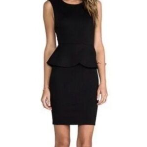 Alice + Olivia Employed Peplum Black Dress size 4